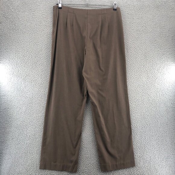 Coldwater Creek Pants Womens 16 Brown Stretch Woven Tapered Office Career Work* - Picture 3 of 14